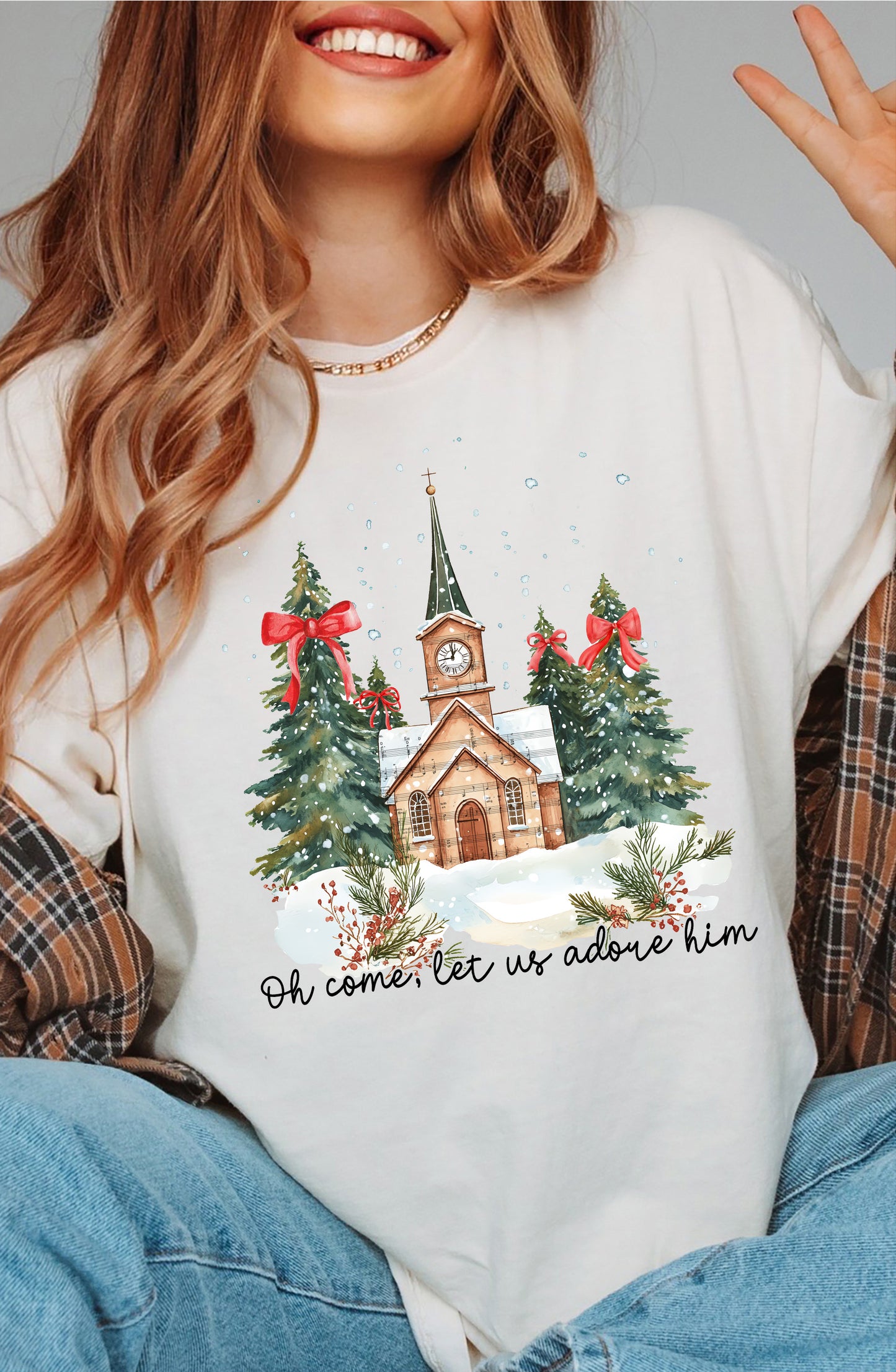 "Oh Come Let Us Adore Him" T-Shirt