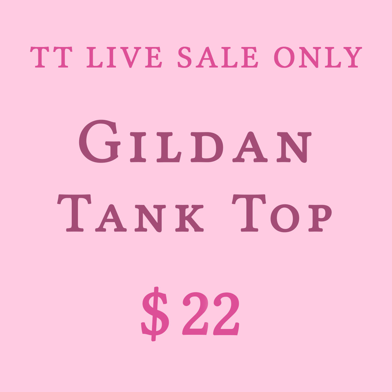 Gildan Unisex Tank Top LIVE
