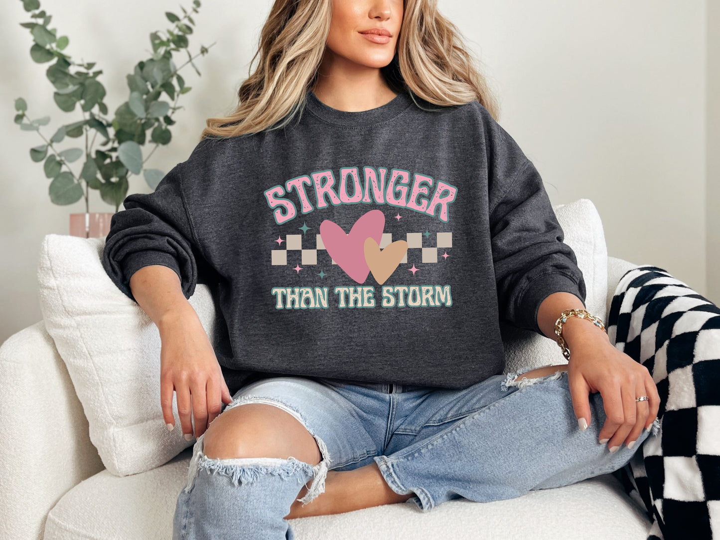 "Stronger than the Storm" Crewneck Sweatshirt